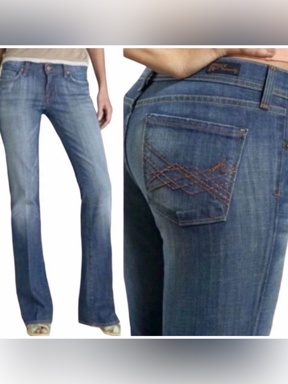 Citizens of Humanity by herome Dahan Naomi Y2K Low-Waist Flare Jeans Sz 28 Blue